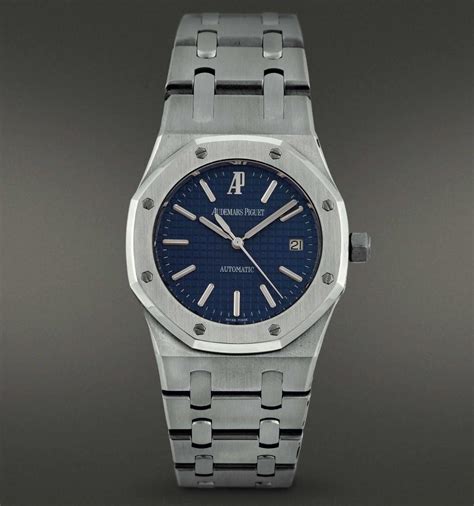 audemars piguet acciaio quadrante blu|Royal Oak .